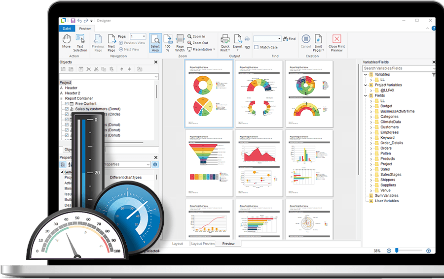 rich data visualization options