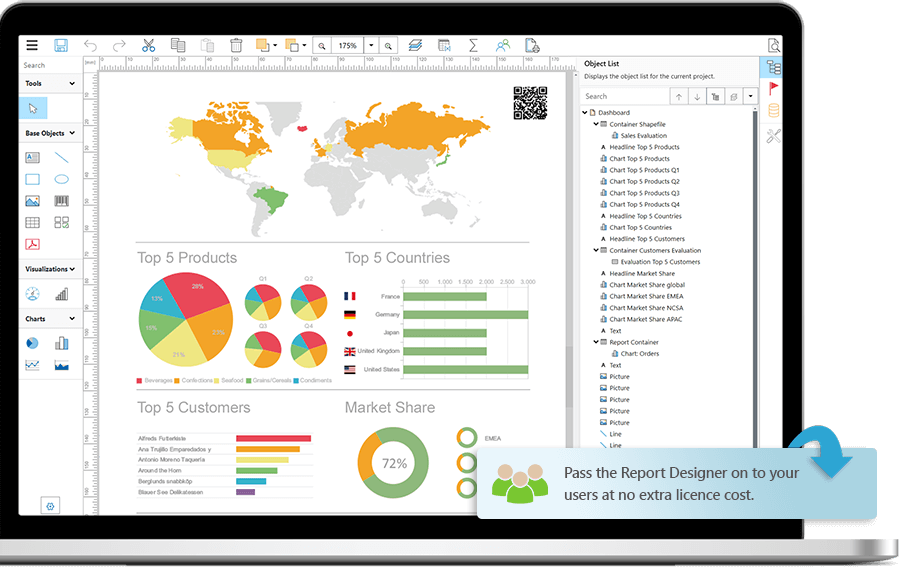 customizable report designer