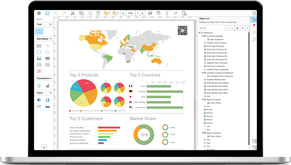 reporting software made in europe dashboard